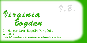virginia bogdan business card
