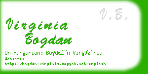 virginia bogdan business card